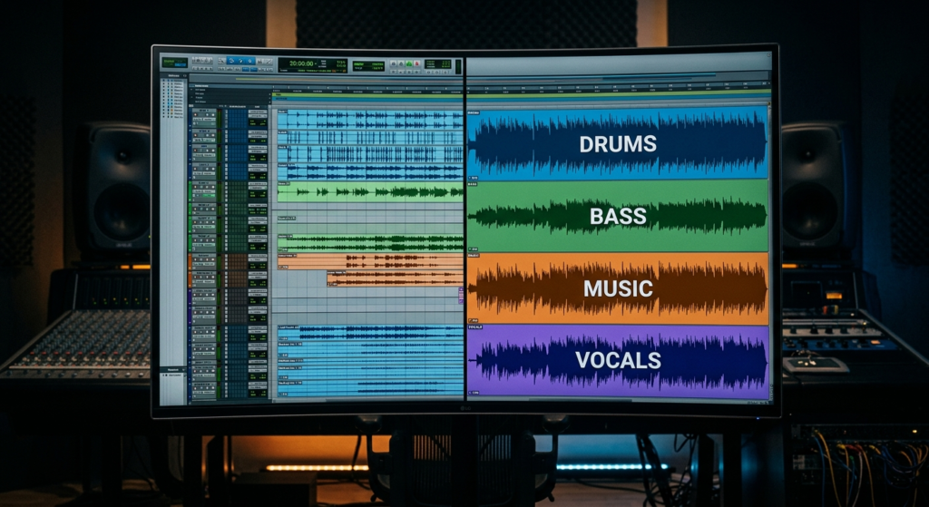 تفاوت Stems و Tracks